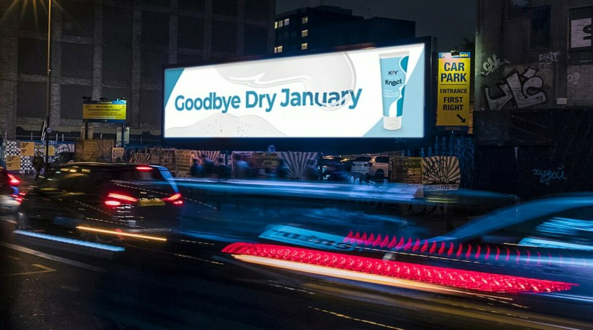 Water-based lube brand Knect - formerly known as KY Jelly - has unveiled an out-of-home (OOH) campaign, waving goodbye to Dry January.