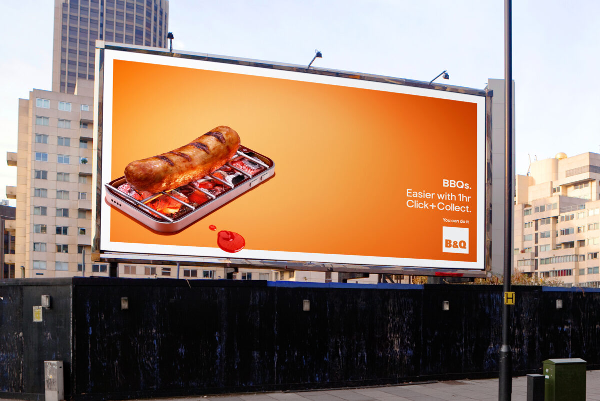 B&Q has released a series of out-of-home (OOH) visuals to highlight the 'ease and accessibility' of the retailer's offering.