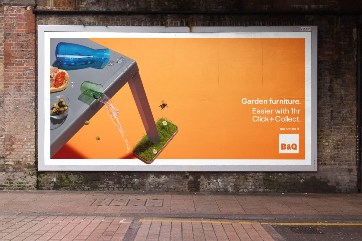 B&Q has released a series of out-of-home (OOH) visuals to highlight the 'ease and accessibility' of the retailer's offering.