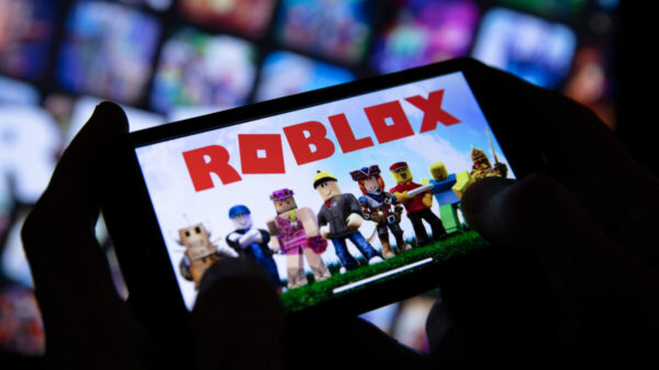 Online gaming platform Roblox has been hit with a class action lawsuit accusing the company of allowing an illegal gambling network which targets minors, here showing the Roblox app