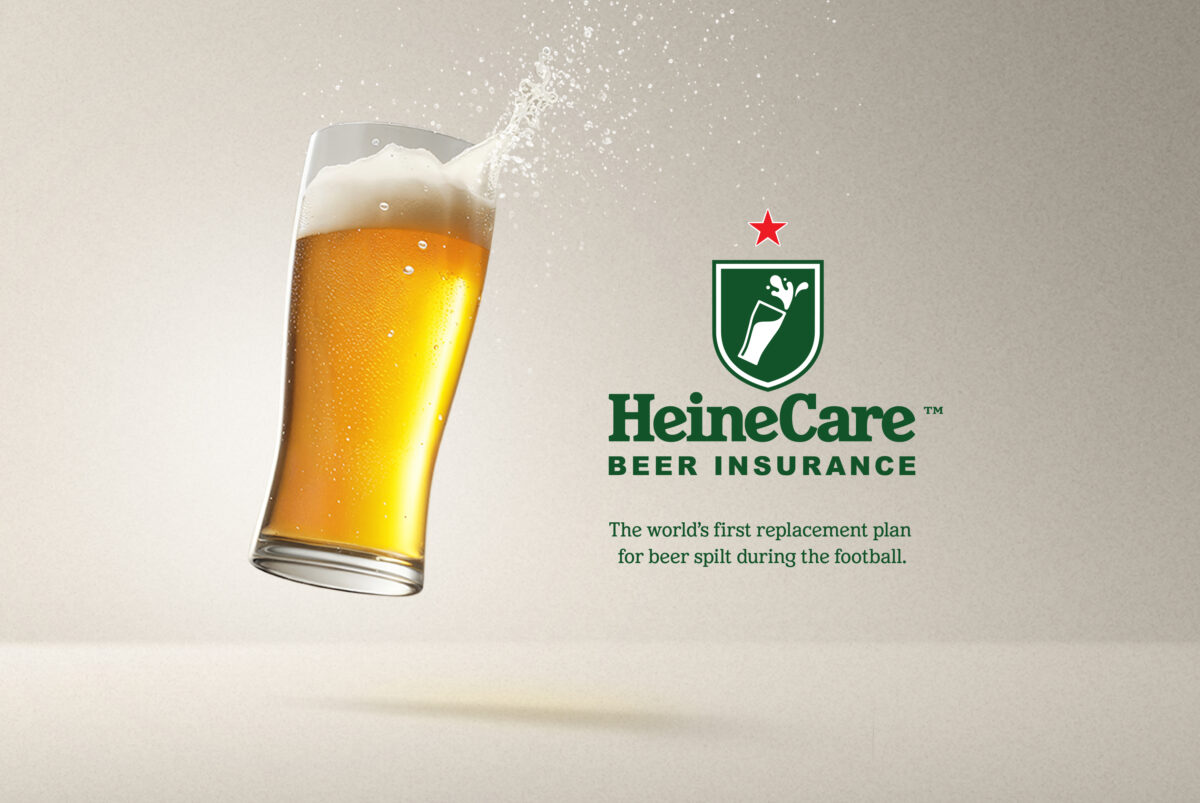 Heineken has unveiled the world's first-ever 'beer insurance policy' protect football fans against 'unexpected spillages'.