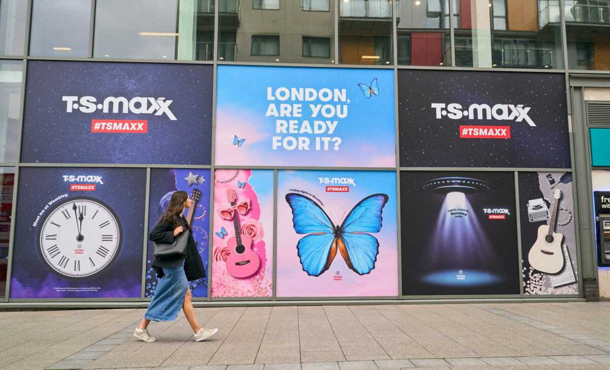 TK Maxx has rebranded its Wembley store to entice the thousands of Taylor Swift fans who will be heading to the stadium this weekend.