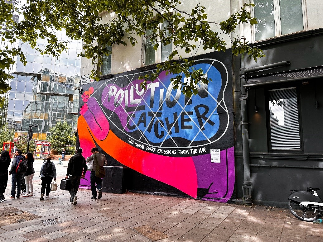 Dentsu has unveiled a 'pollution-catching' mural on one of London's most congested streets as it looks to tackle the issue of air pollution.