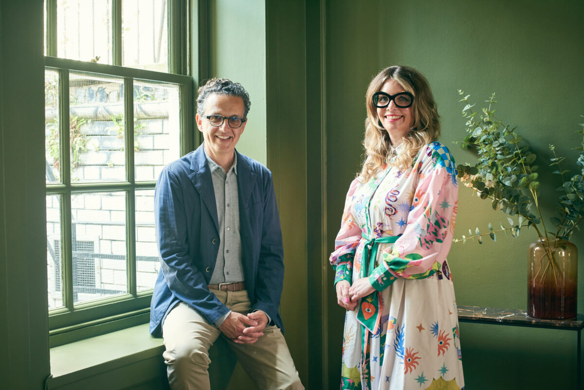 Caroline Parkes and David Abrahams. Caroline Parkes is wearing a flowery dress while David Abrahams is wearing a set of plain clothes and new suit jacket. Wonderhood is setting up a new team centred on customer experience and relationship management, under the leadership of Caroline Parkes.